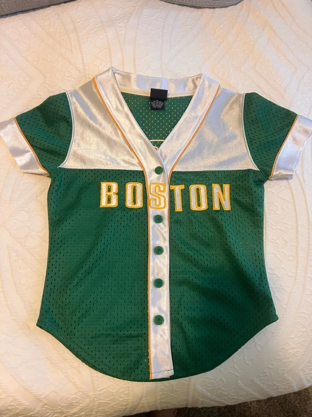 Boston Celtics Green & White Kids' Basketball Jersey